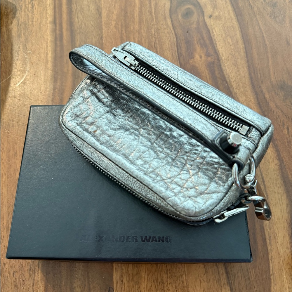 Alexander Wang Metallic Silver Wristlet - Picture 2 of 7